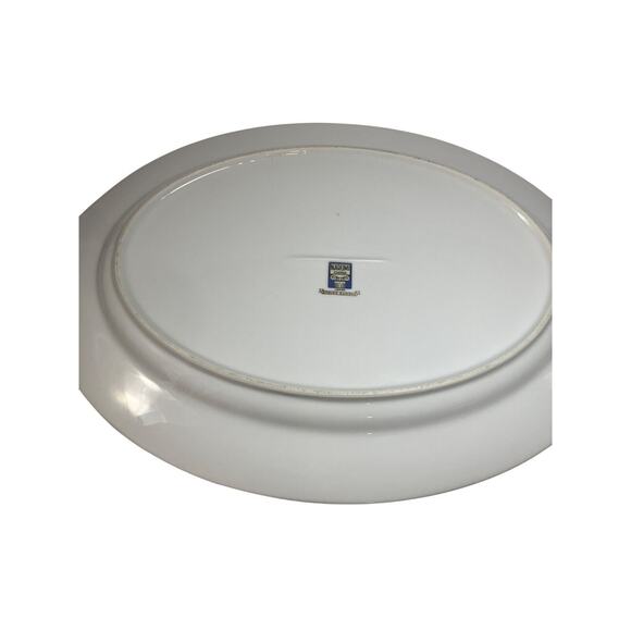 Vintage Narumi 12.75" Platter Oval Serving Spring Bamboo Japan 1950s 24K Gold - Picture 6 of 8